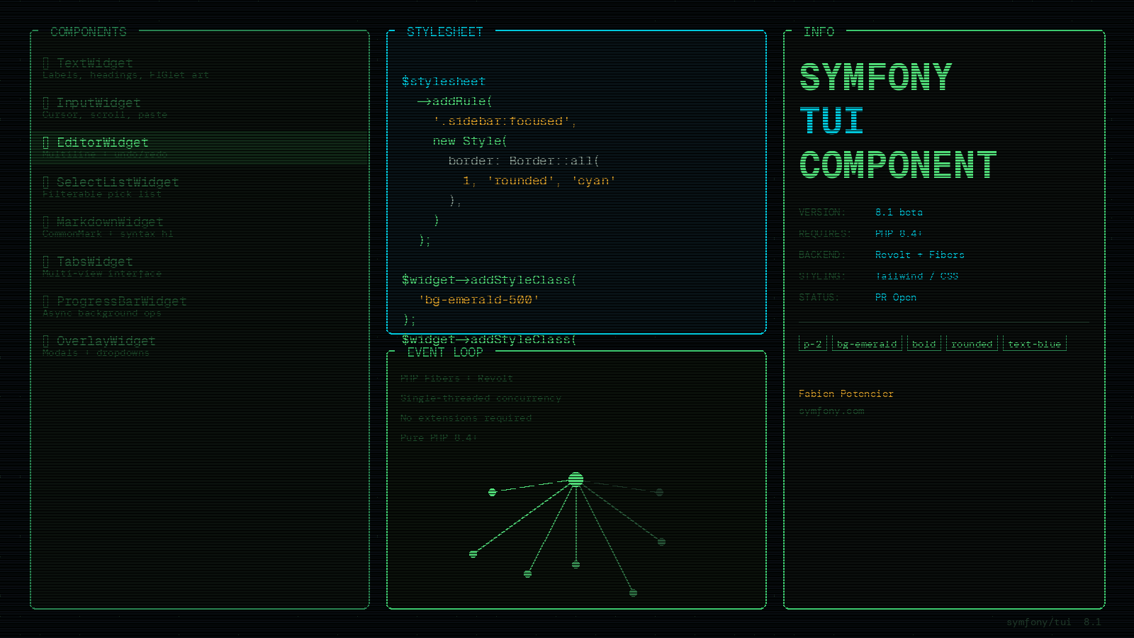 Preview image for Building Rich Terminal UIs in PHP with the Symfony Tui Component