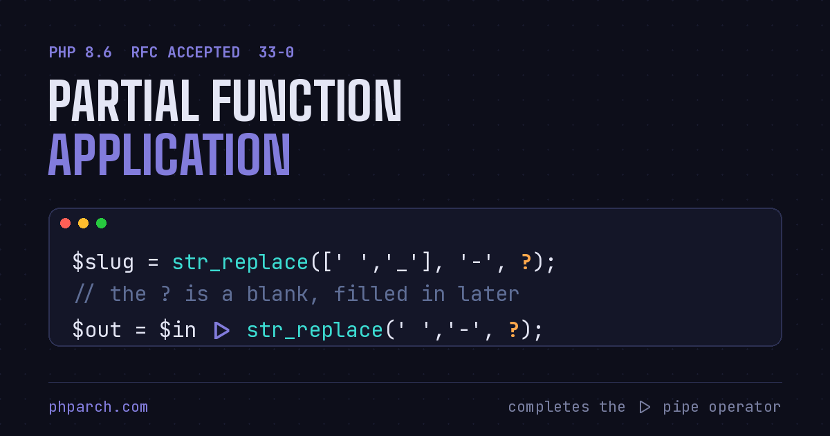 Preview image for Partial Function Application: The PHP 8.6 Feature That Completes the Pipe Operator